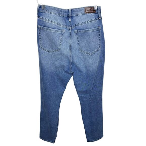 Hollister Curvy Ultra High-Rise Mom Jean Distressed Medium Wash Sz 3 Short 26x25 - Picture 2 of 6